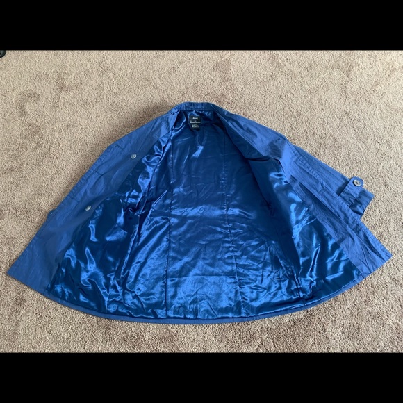 Dennis Basso Double Breasted Blue Pea Coat - Medium - Picture 6 of 8